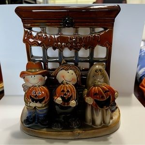 Yankee Candle Halloween Kids Pumpkin Carving Contest 2 Tea Light Holder